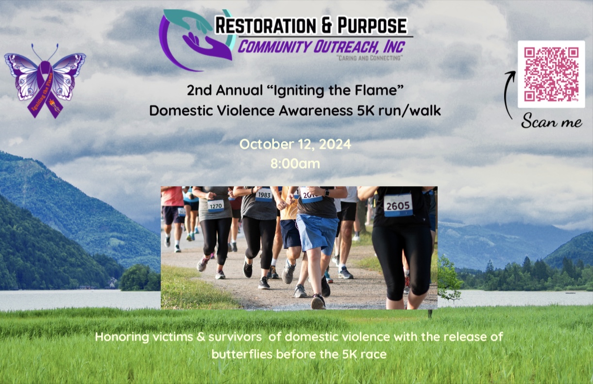 2nd Annual “Igniting the Flame” Domestic Violence Awareness 5K run/walk